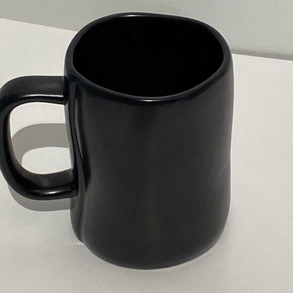 Rae Dunn Black White Artisan Collection By Magenta HAPPY Mug - Picture 3 of 4